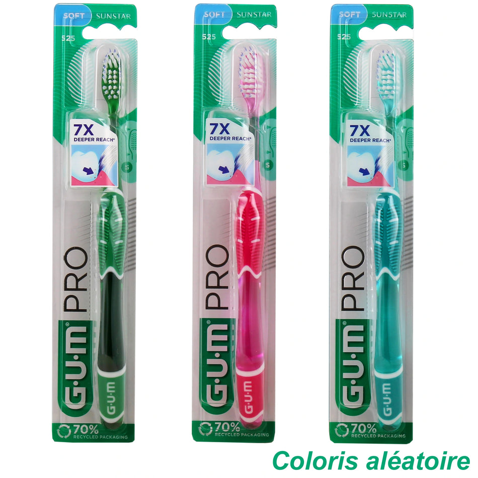 GUM Technique Pro 525 Brosse à Dents Souple – Lot de 2