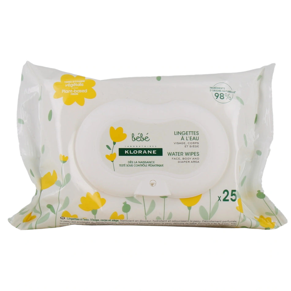 Klorane Bébé Lingettes Nettoyantes Douces – 60 lingettes