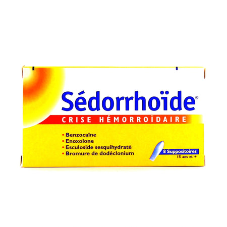 Sédorrhoïde Crise Hémorroïdaire – 8 Suppositoires