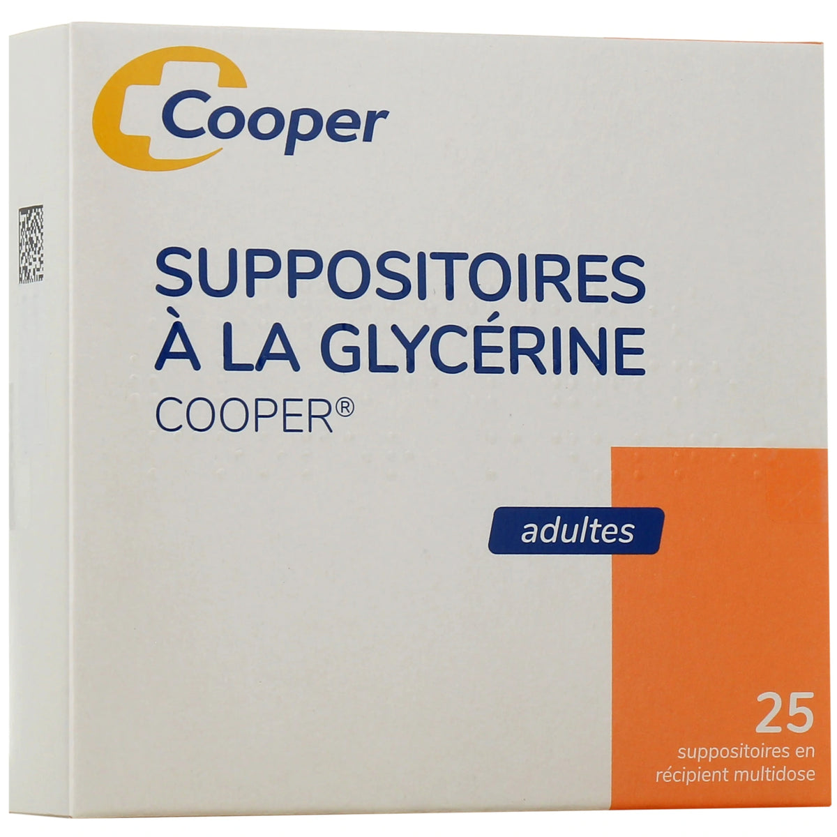 Suppositoires à la Glycérine Adultes Cooper – Boîte de 100